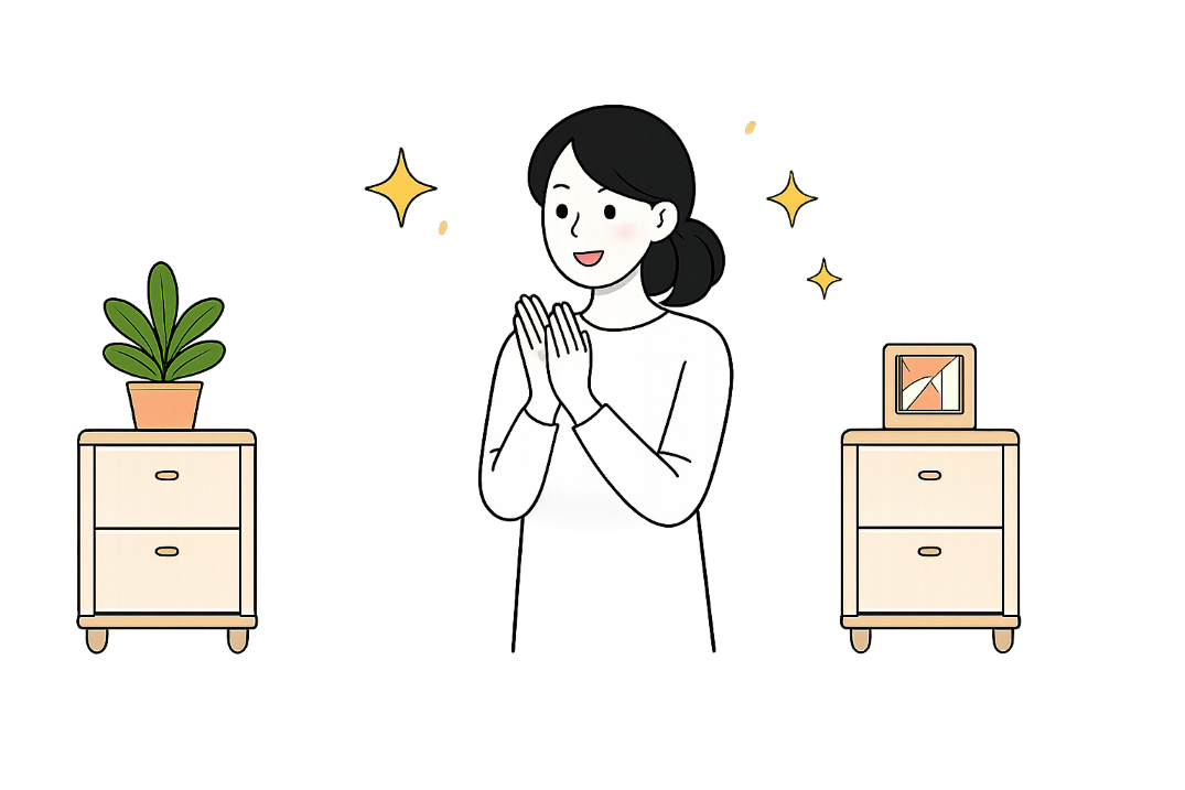 喜んでいるイラスト
