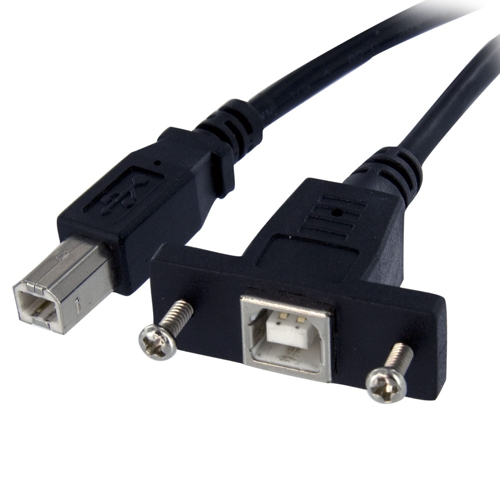 StarTech スターテック USBケーブル/パネルマウント型/B-B/30cm/USB 2.0/メス・オス