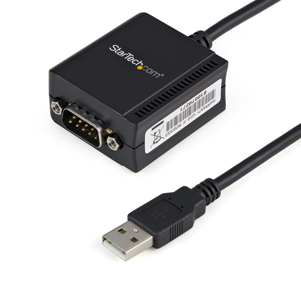 StarTech スターテック シリアル変換ケーブル/USB-A - RS232C/1.8m/115.2Kbps/ブラック