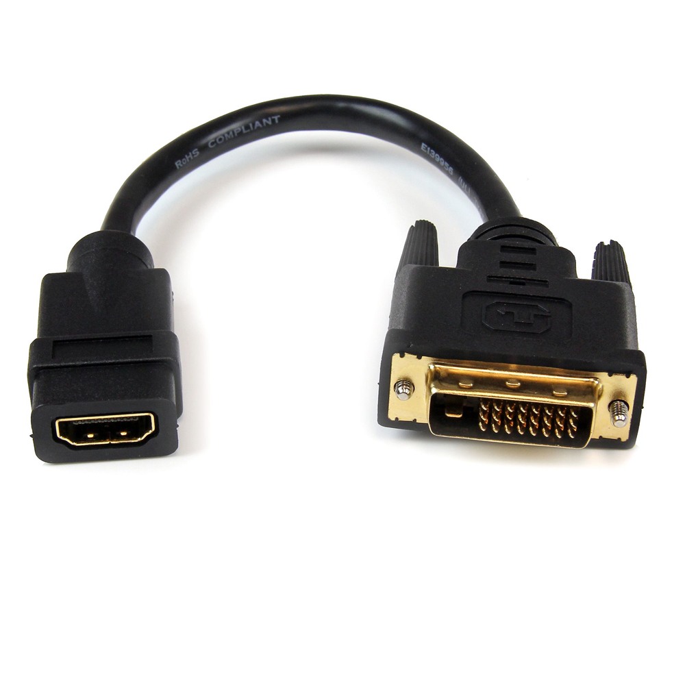 StarTech スターテック ディスプレイ変換ケーブル/HDMI - DVI-D/20cm/HDMIメス・DVIオス