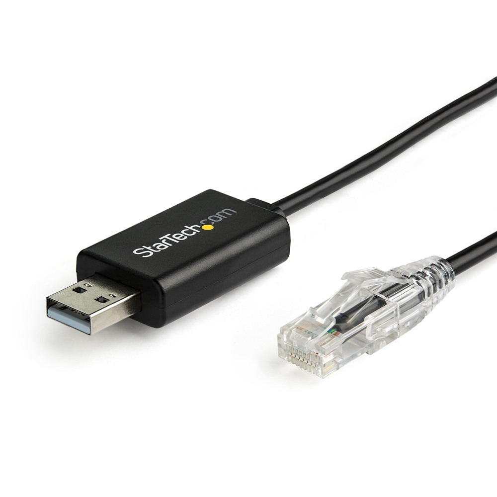 StarTech スターテック Ciscoコンソールロールオーバーケーブル/USB-A - RJ45 (M-M)/1.8m