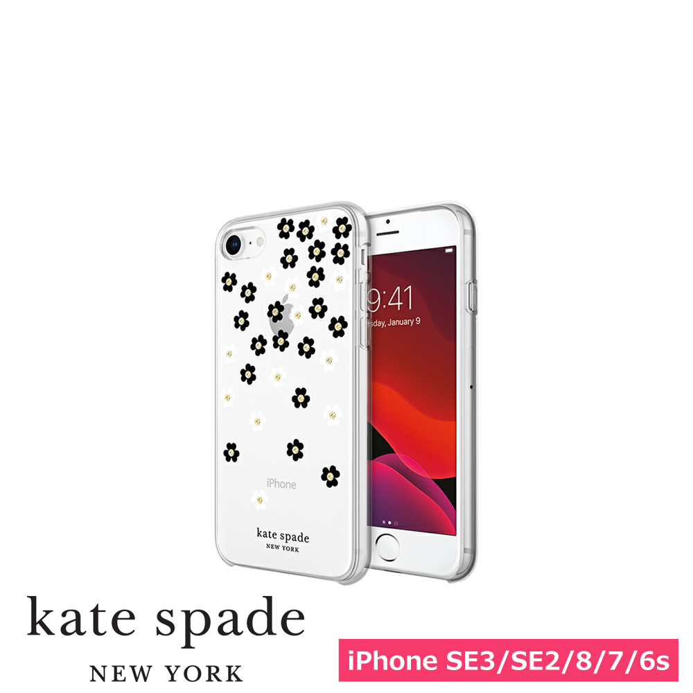 katespade iPhone SE/ 8/ 7  ケース ホワイトフラワー