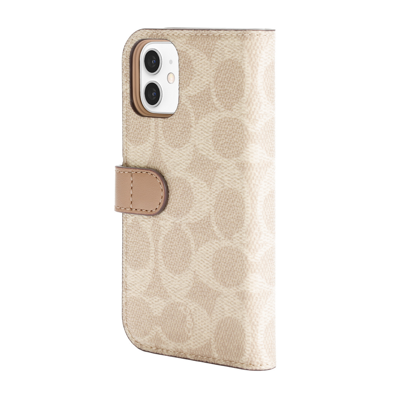 Coach Folio Case Signature C Sand 手帳型ケース コーチ iPhone 12