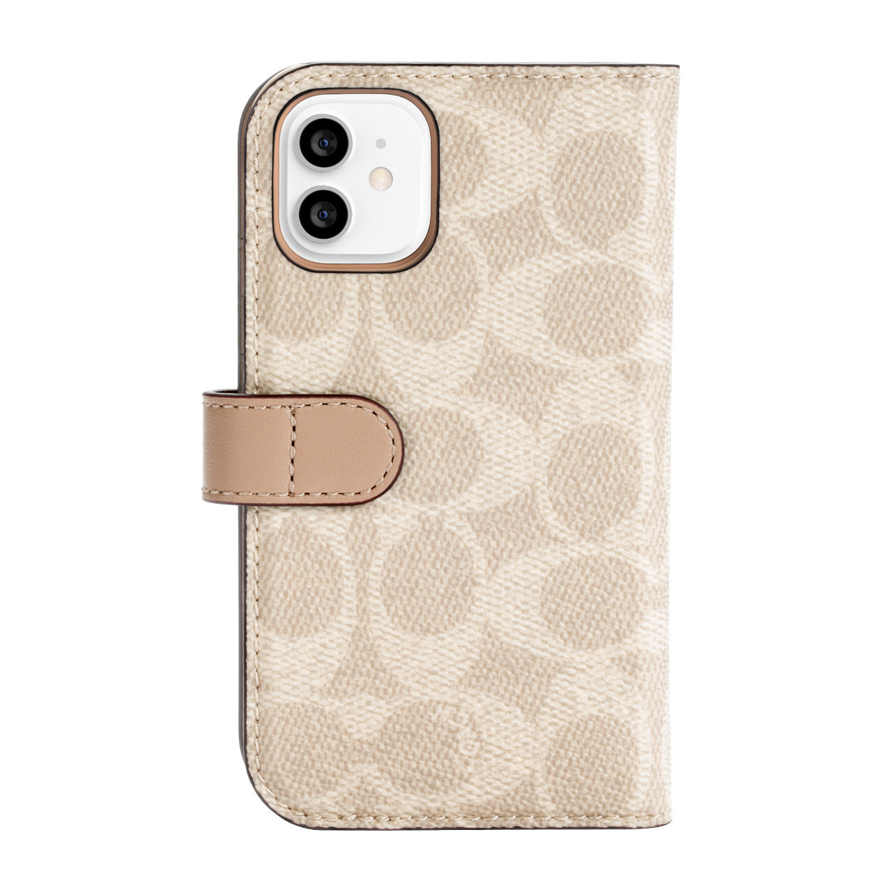 Coach Folio Case Signature C Sand 手帳型ケース コーチ iPhone 12 