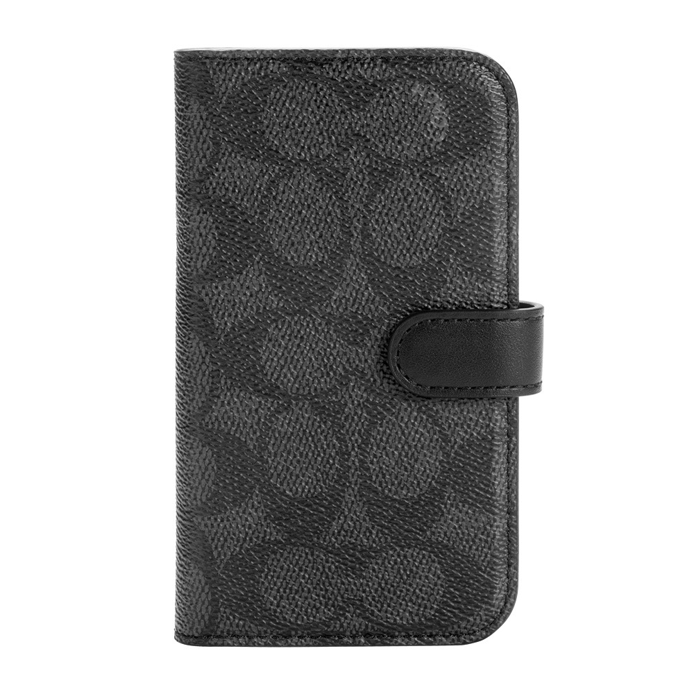 COACH Folio Case Signature C Black 手帳型ケース iPhone  mini