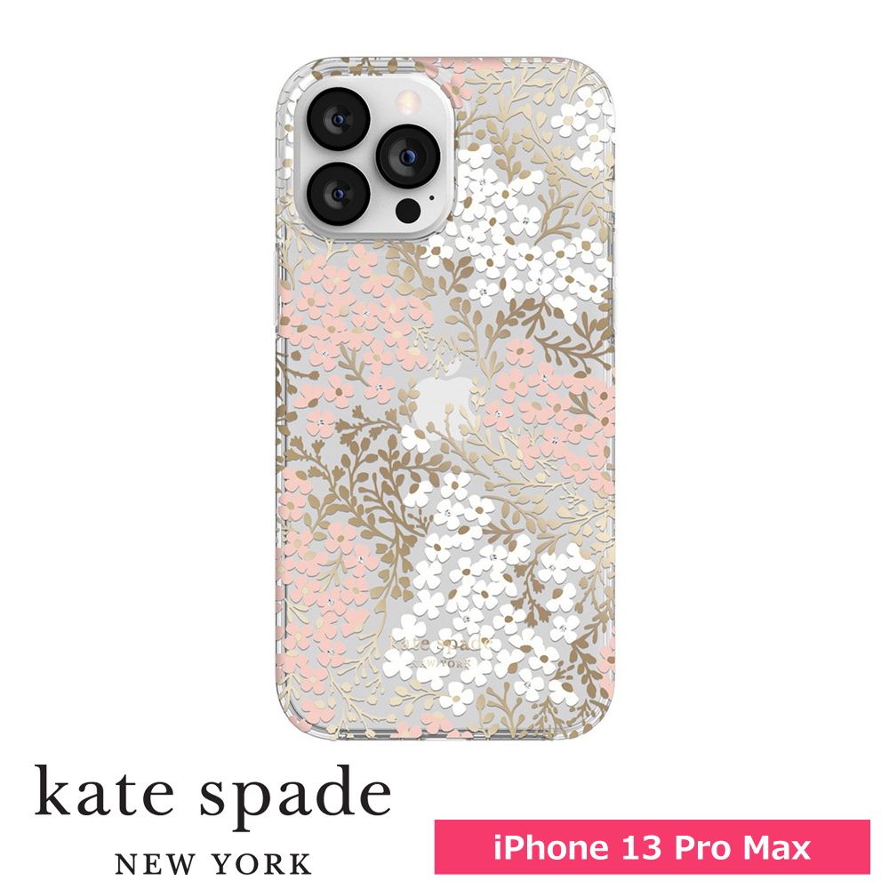【SALE】kate spade ケイトスペード スマホケース ハード ケース iPhone13ProMax 花柄 2021 KSNY Protective HS Case Multi Floral Blush White