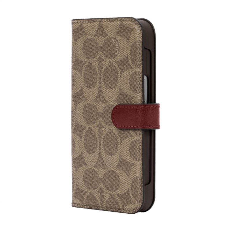 アウトレット】iPhone13 COACH コーチ レザー Coach柄 2021 Folio Case 