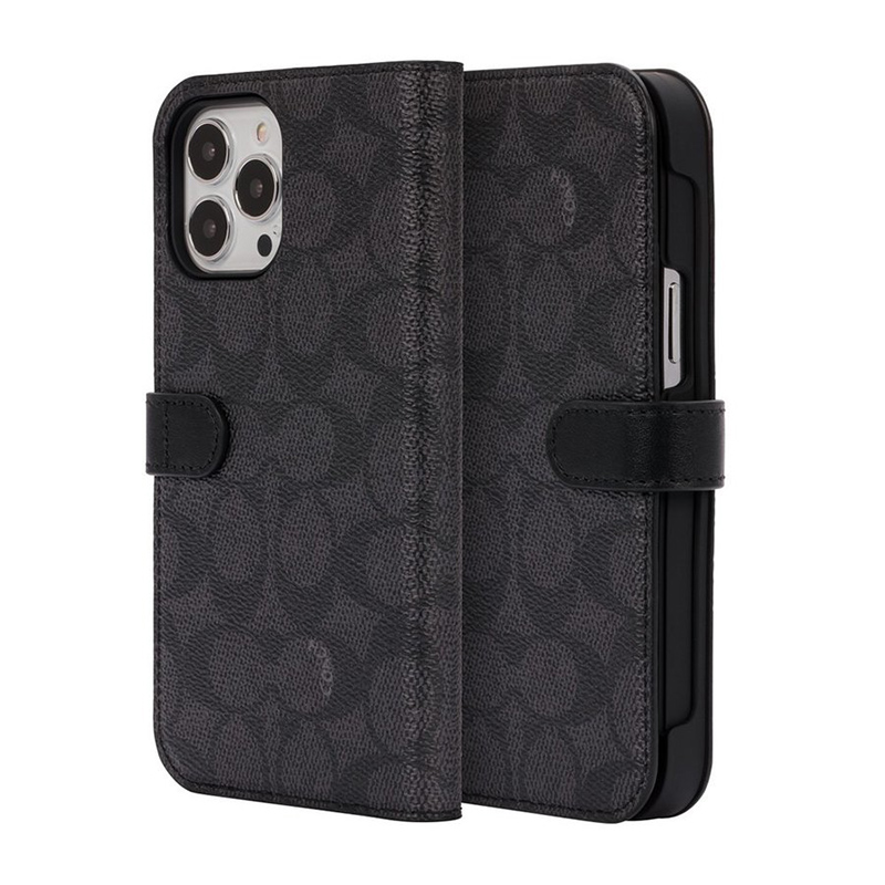 iPhone 15用 COACH（R）ブックタイプケース／Black - beaconparenting.ie