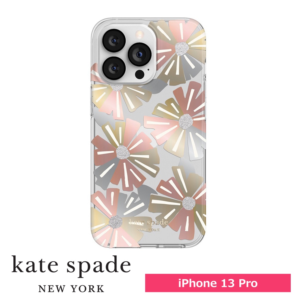 【SALE】kate spade ケイトスペード スマホケース ハード ケース iPhone13Pro 花柄 クリア 2021 KSNY Protective HS Case Wallflower