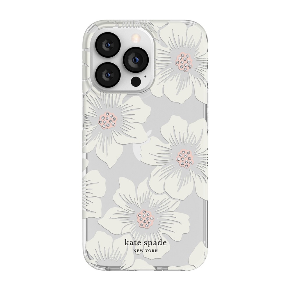 kate spade ケイトスペード スマホケース ハード ケース iPhone13Pro 花柄 クリア 2021 KSNY Protective Case Hollyhock Floral Clear