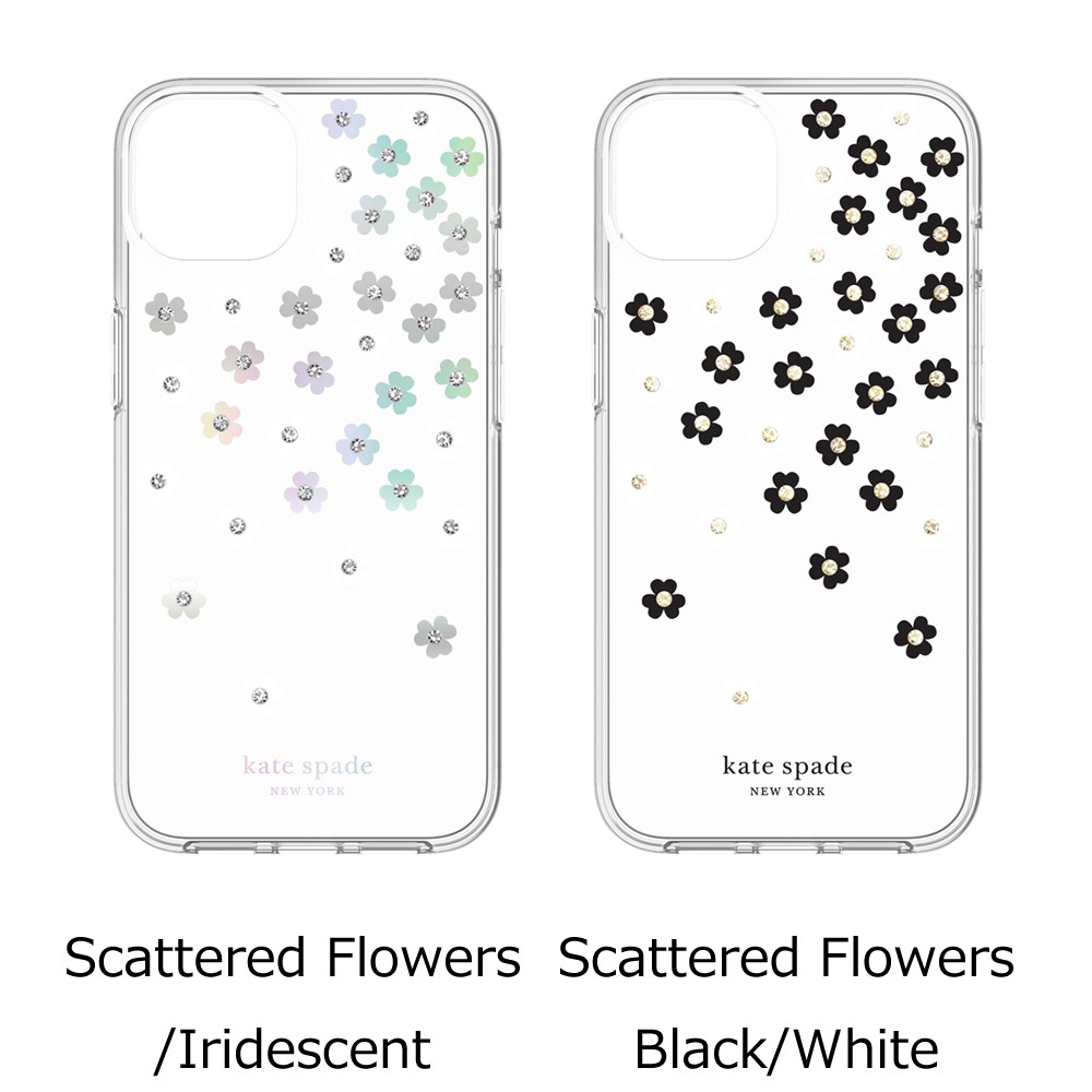 kate spade ケイトスペード スマホケース ハード ケース iPhone13 花柄 クリア 2021 KSNY Protective Case  Scattered Flowers Black Whit SoftBank公式 iPhone/スマートフォンアクセサリーオンラインショップ