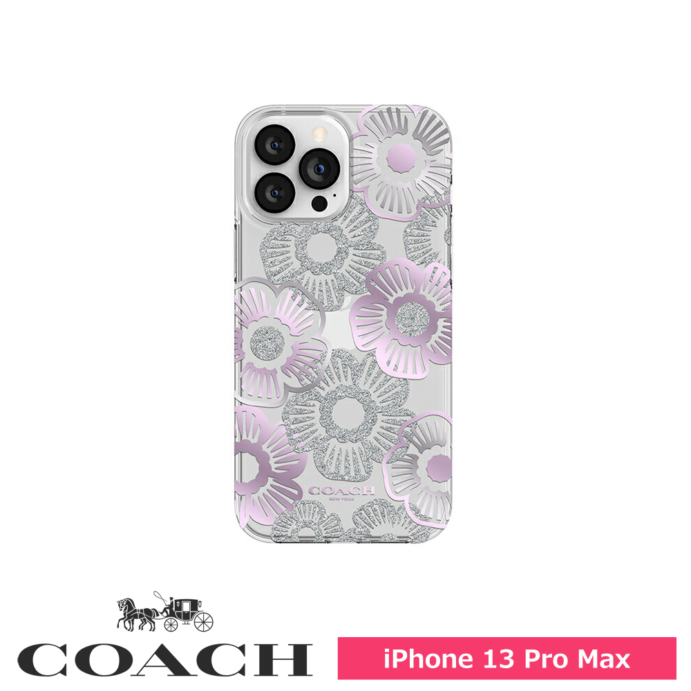 COACH iPhone 13 Pro Max Case Tea Rose Purple MagSafeチャージ対応 