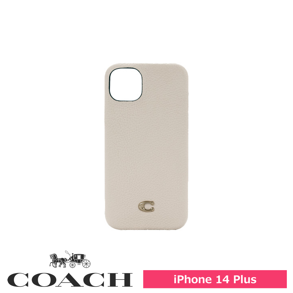 COACH コーチ iPhone 14 Plus Coach Folio Case - Black Pebbled