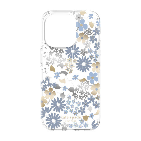 kate spade ケイトスペード iPhone 14 Pro KSNY Protective Hardshell - Flower Fields/Dusty Blue
