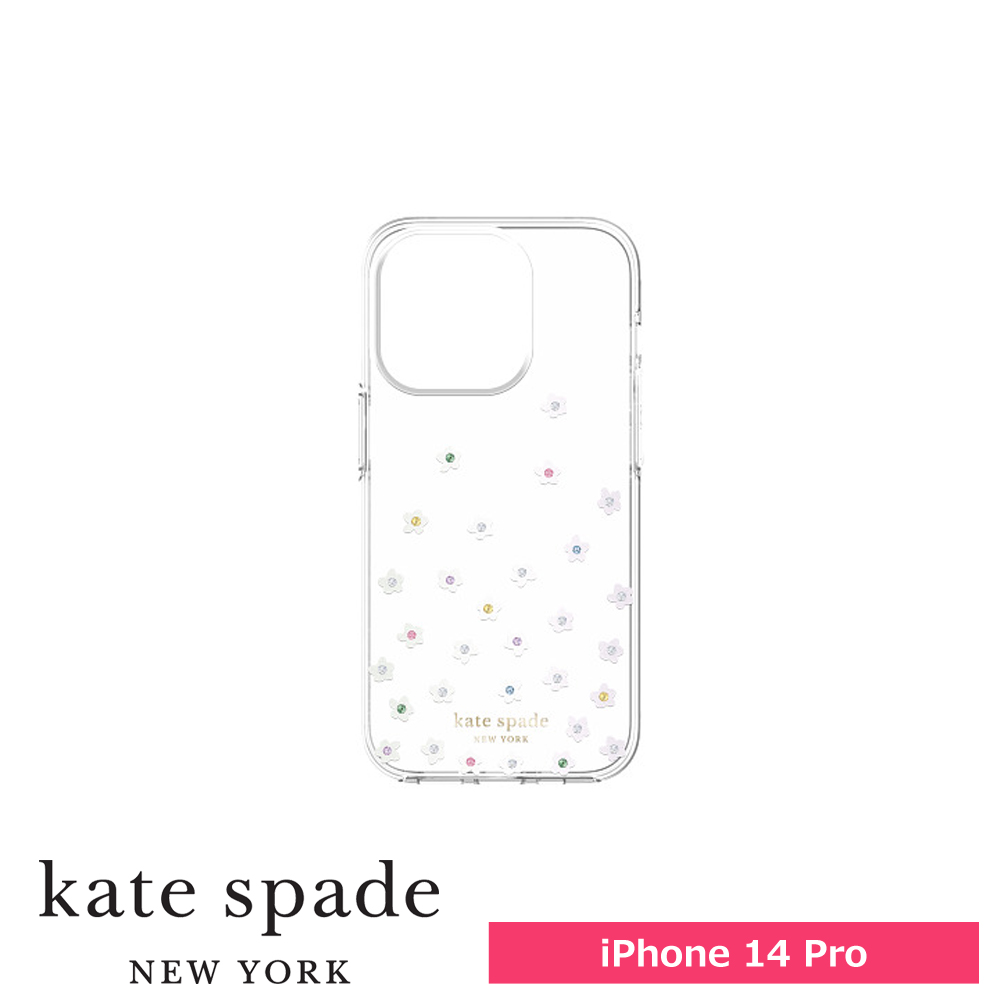 kate spade ケイトスペード iPhone 14 Pro KSNY Protective Hardshell - Pearl Wild Flowers