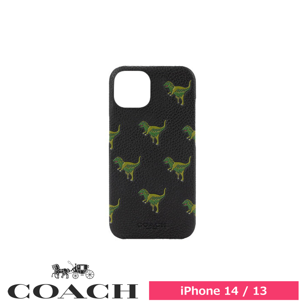 COACH コーチ iPhone 14 / iPhone 13  Coach Slim Wrap - Repeat Rexy/Black