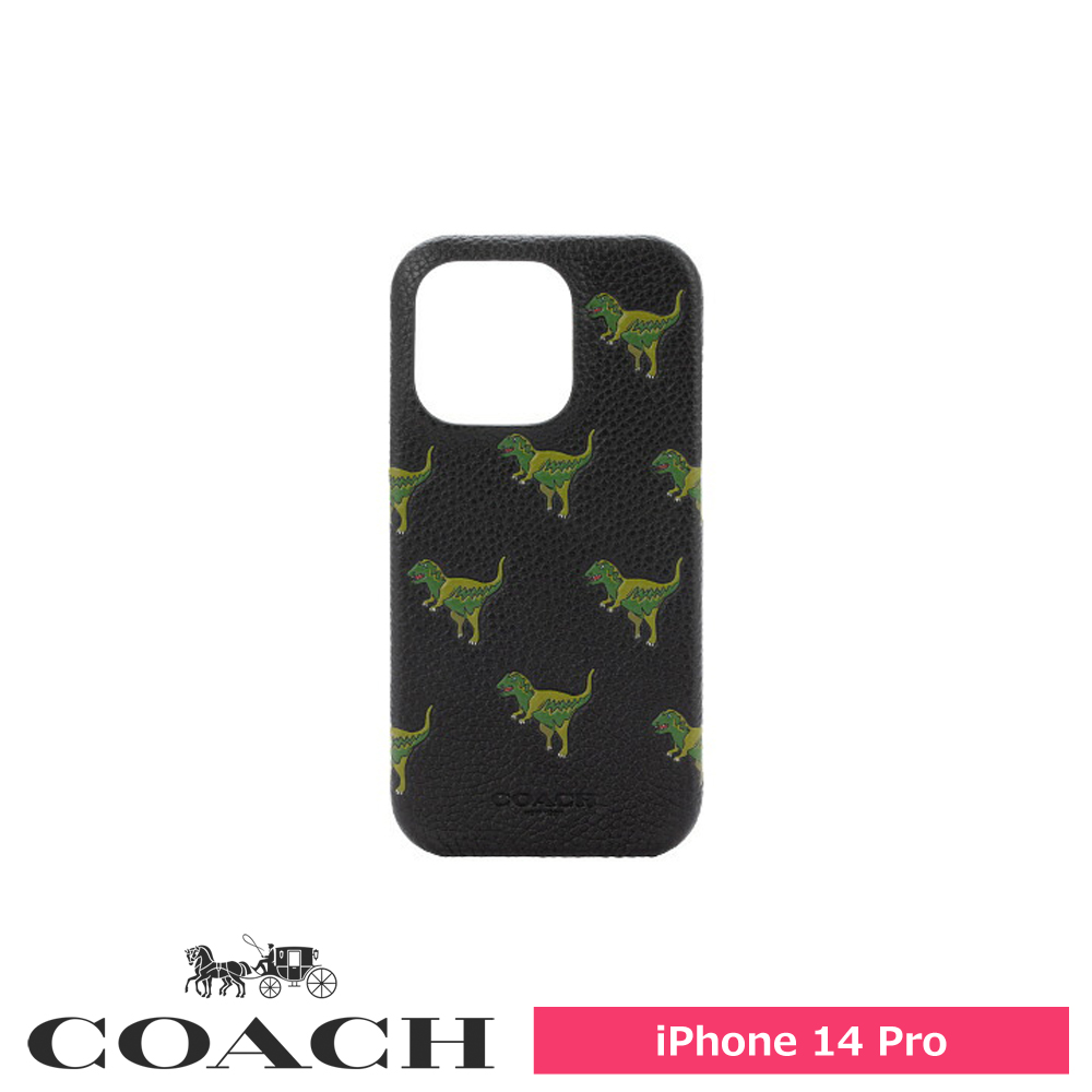 COACH コーチ iPhone 14 Pro Coach Slim Wrap - Repeat Rexy/Black 