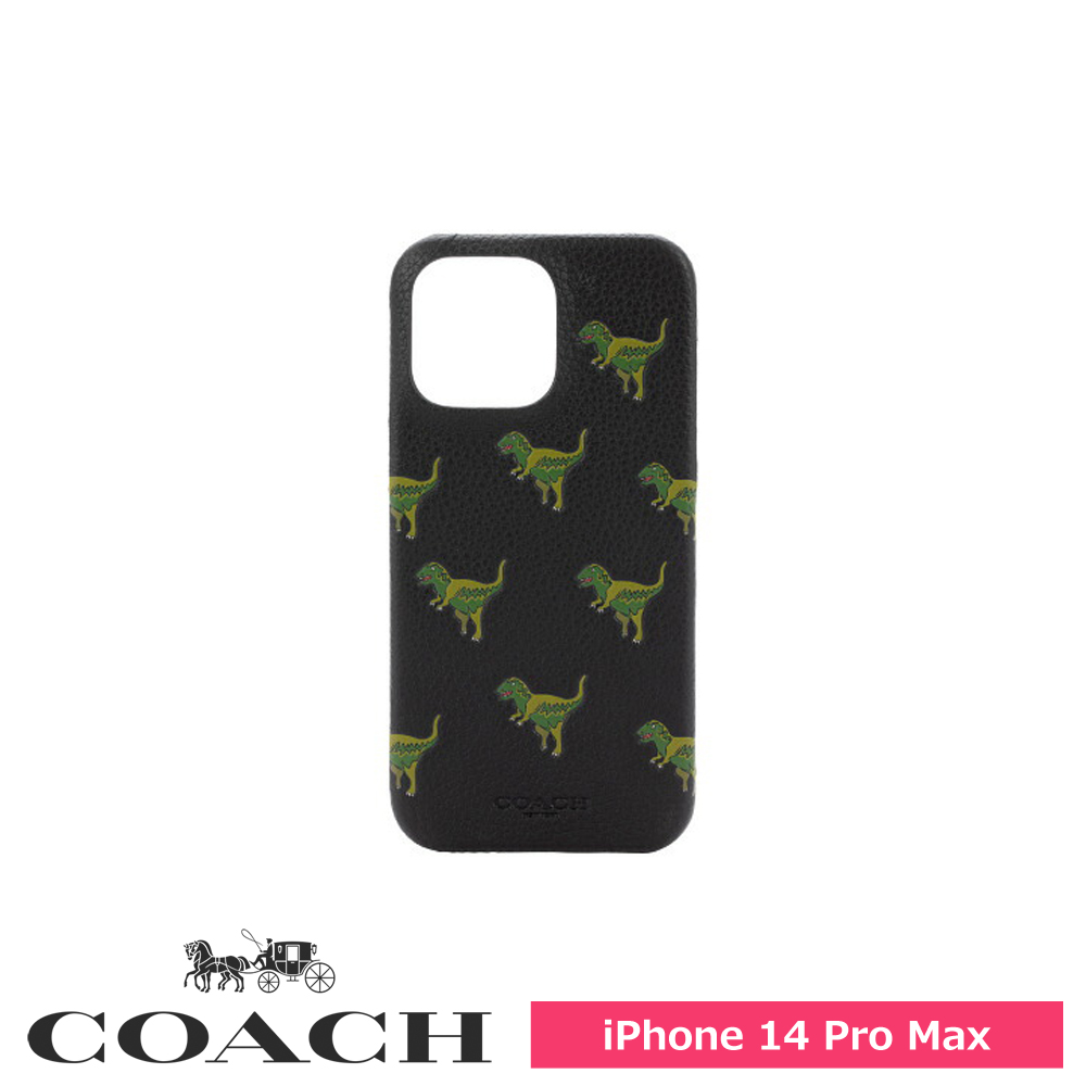 COACH コーチ iPhone 14 Pro Max Coach Slim Wrap - Repeat Rexy/Black 