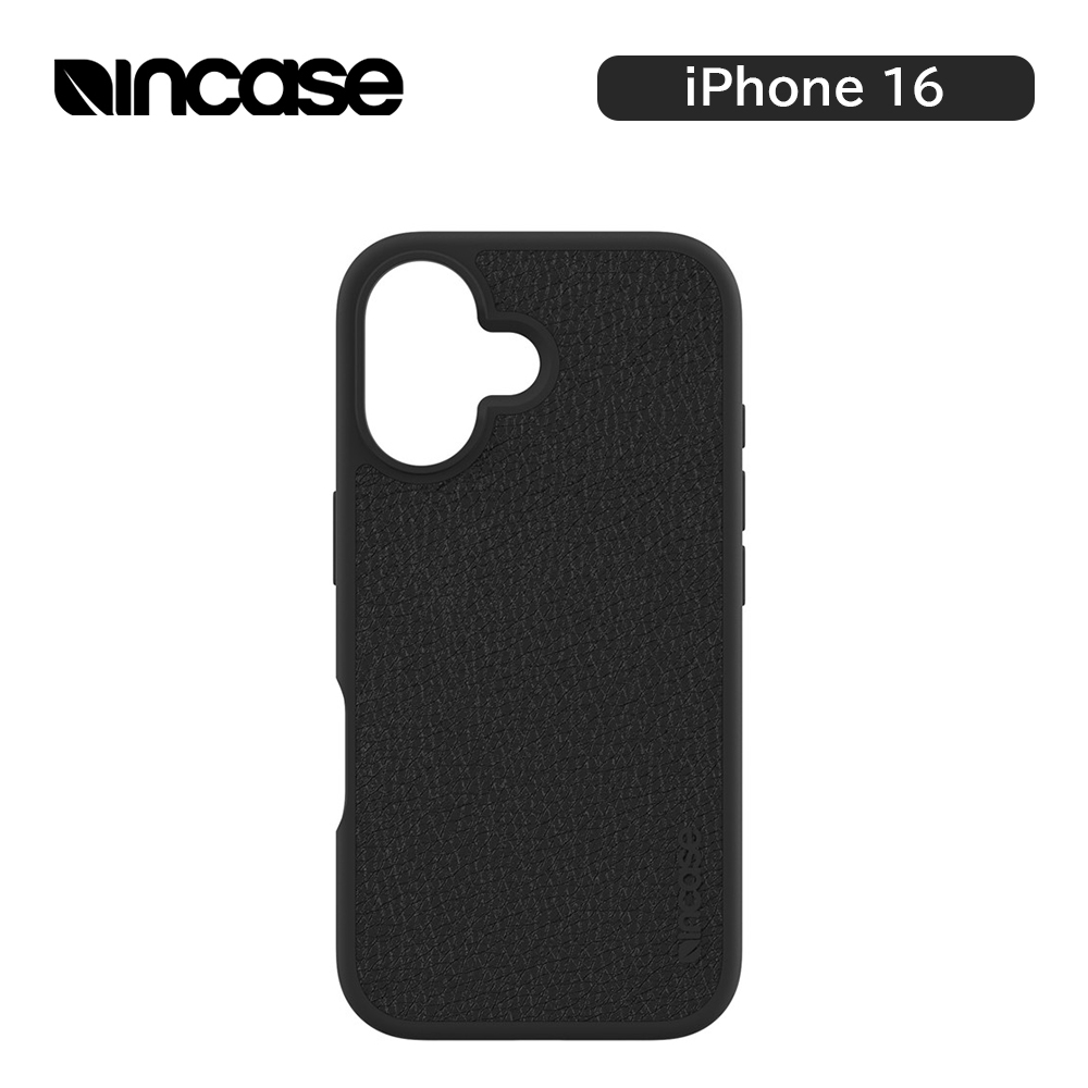 iPhone 16 Incase ICON Case for MagSafe - Obsidian Pebbled Plant Leather