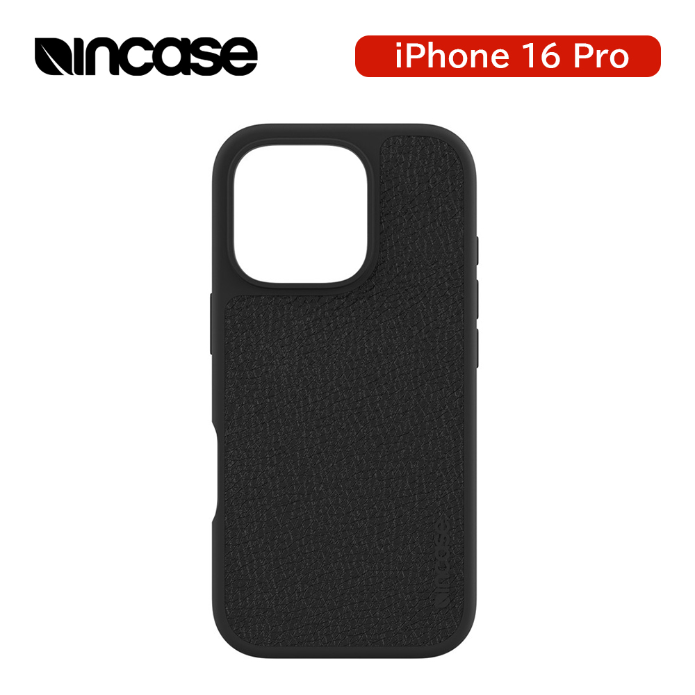 iPhone 16 Pro Incase ICON Case for MagSafe - Obsidian Pebbled Plant Leather