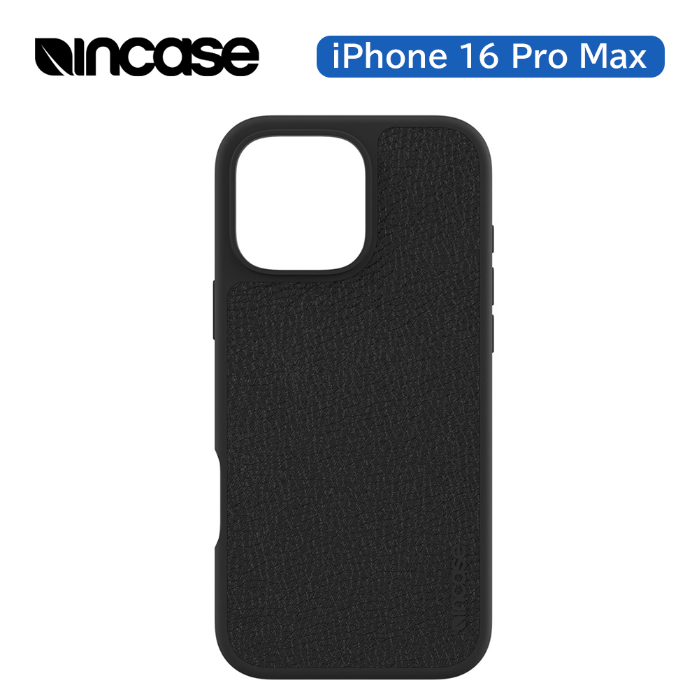 iPhone 16 Pro Max Incase ICON Case for MagSafe - Obsidian Pebbled Plant Leather