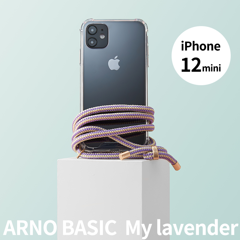 【SALE】ARNO BASIC My lavender iPhone 12 mini  スマホショルダーケース ショルダーストラップ