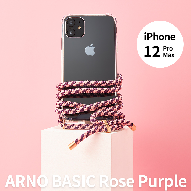 ARNO BASIC Rose Purple iPhone 12 Pro Max スマホショルダーケース