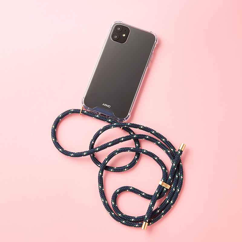 iPhone 12 mini ケース ARNO BASIC Pink Dot Navy スマホショルダーケース ショルダーストラップ |  SoftBank公式 iPhone/スマートフォンアクセサリーオンラインショップ