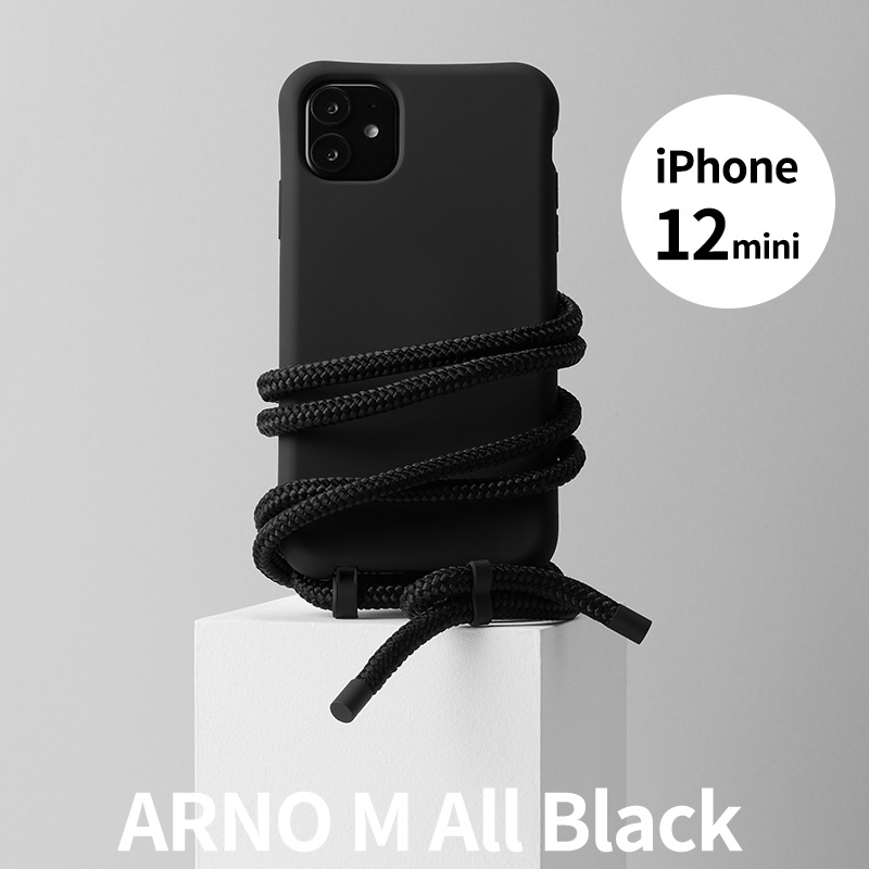 Iphone 12 Mini ケース Arno M All Black スマホショルダーケース Softbank公式 Iphone スマートフォンアクセサリーオンラインショップ