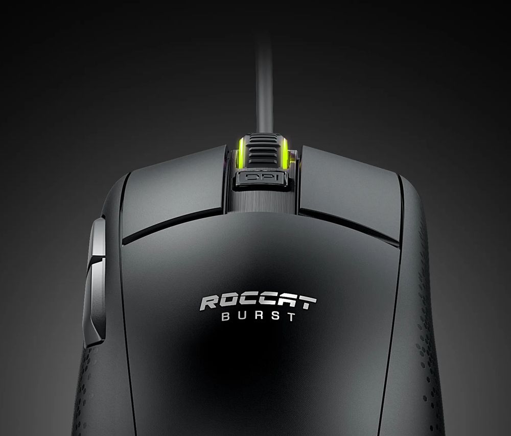 ROCCAT Burst Core ドイツデザイン ブラック 軽量68g, 国内正規品 光学式PixArt ROC-11-750 サイドボタン  超軽量光学コアゲーミングマウス PMW3330 8500dpi, Titanスイッチオプティカル, 内部ハニカム構造,