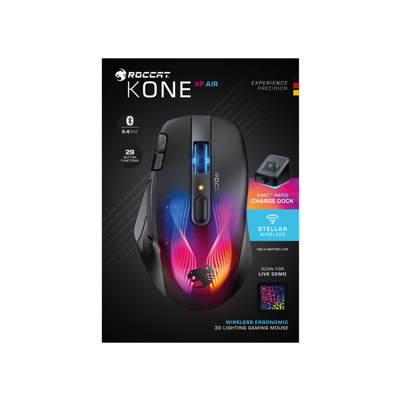 シルバーピーチ ROCCAT KONE XP AIR BLACK ワイヤレスゲーミングマウス