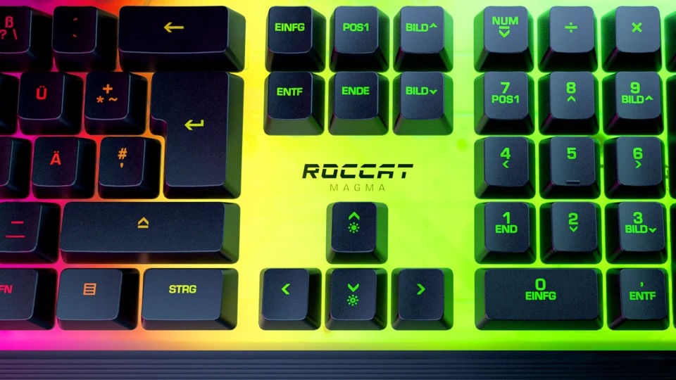 出産祝いなども豊富 ROCCAT ロキャット Magma メンブレン RGB ゲーミングキーボード JP日本語配列 ドイツデザイン 国内正規品 ROC- 12-587