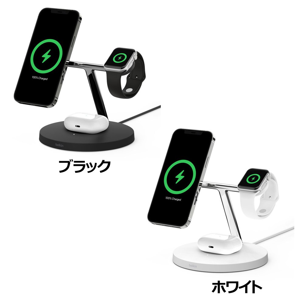 iPhone Belkin in MagSafe スマホ Apple Watch 充電スタンド