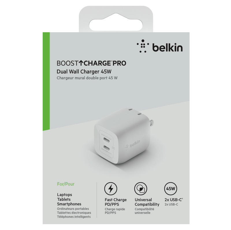 Belkin ベルキン BOOST↑CHARGE PRO デュアルUSB-C GaN ウォールチャージャー PPS 45W |  【公式】トレテク！ソフトバンクセレクション オンラインショップ - SoftBank SELECTION