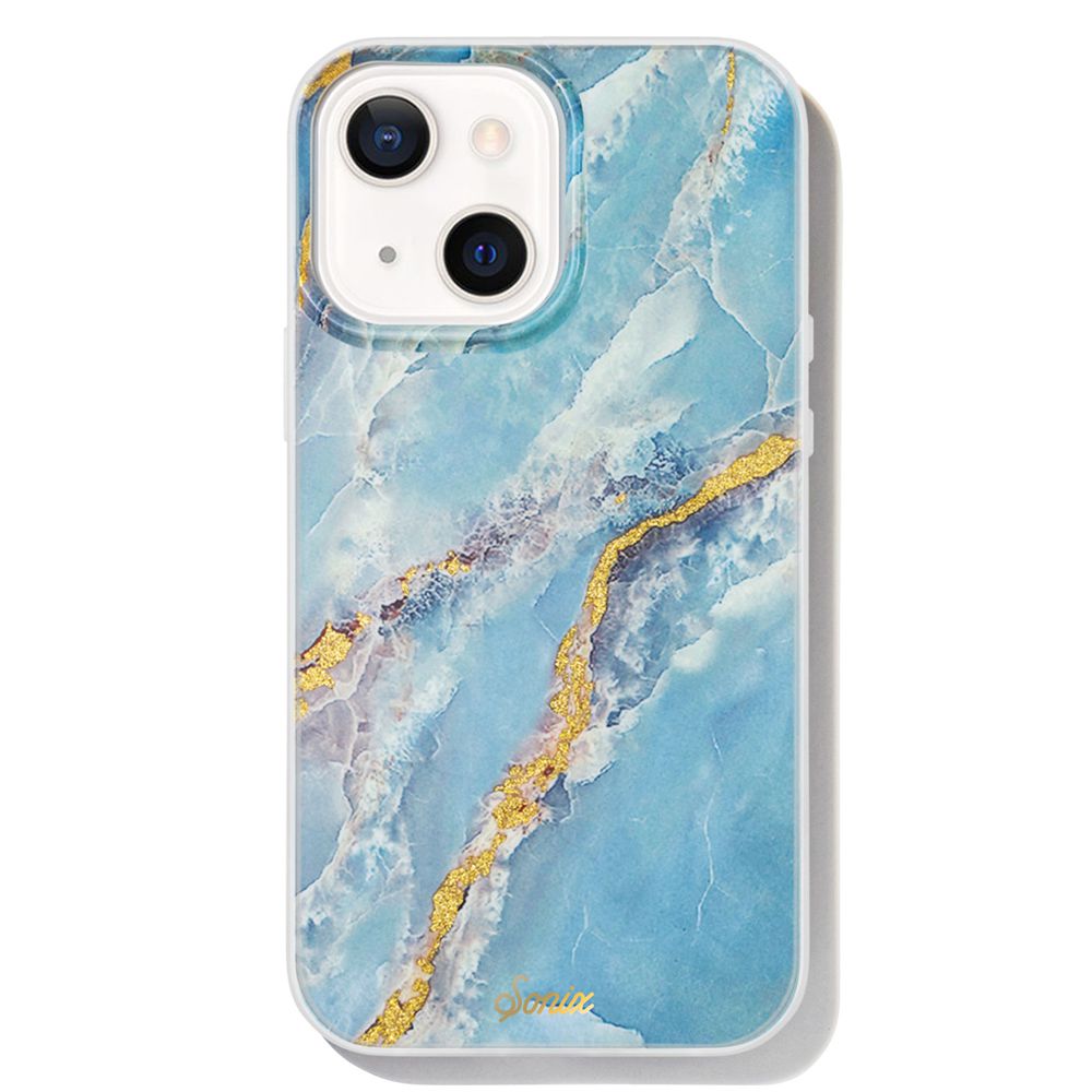 【アウトレット】Sonix ソニックス スマホケース iPhone13 ブルー マーブル Ice Blue Marble Antimicrobial Case