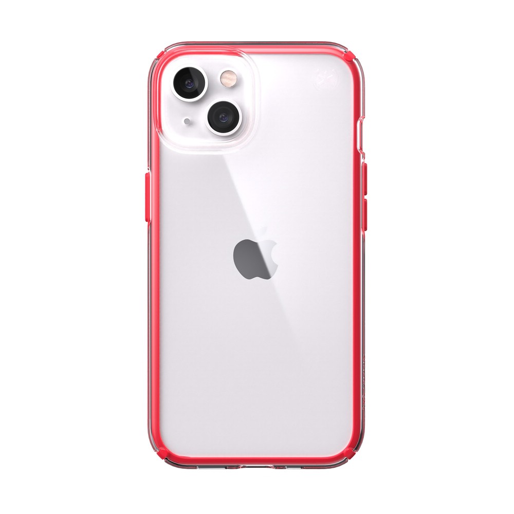 speck スペック スマホケース 耐衝撃 iPhone13 クリア レッド 2021 Presidio Perfect Clear Geo Clear Unreal Red ワイヤレス充電可 Magsafe対応