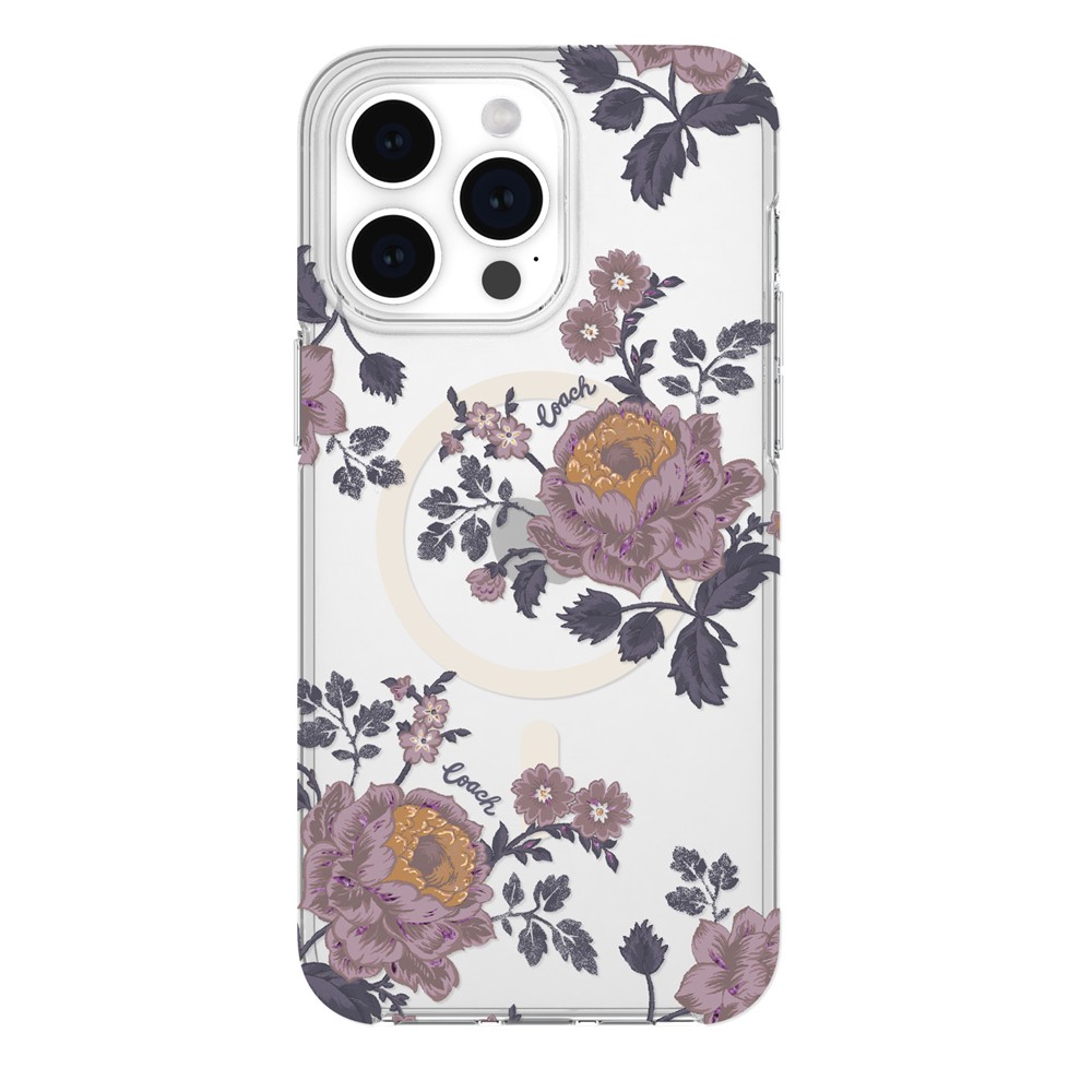 COACH コーチ iPhone 15 Pro Max Coach Protective Case ケース for MagSafe - Moody Floral/Purple