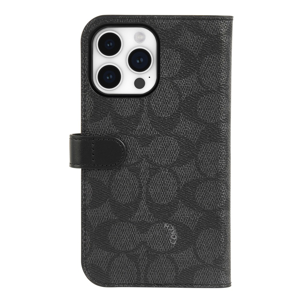 iPhone 15 Pro用 COACH（R）ブックタイプケース／Blackブックタイプ