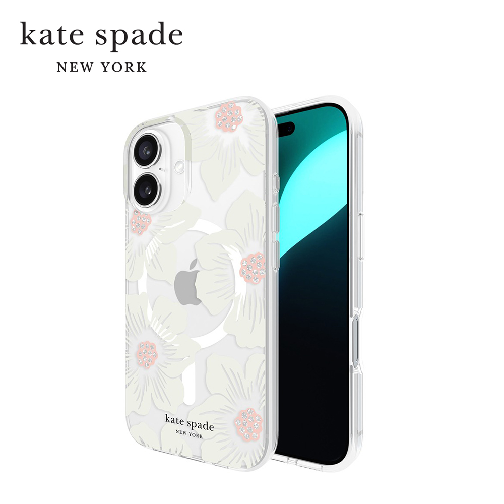 iPhone 16 Kate Spade ケイトスペード  Protective - Gems / MagSafe / Recycled Hollyhock Floral