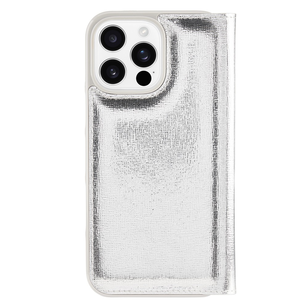 iPhone 16 Pro Max Kate Spade ケイトスペード  Folio Case - Metallic Silver / Recycled