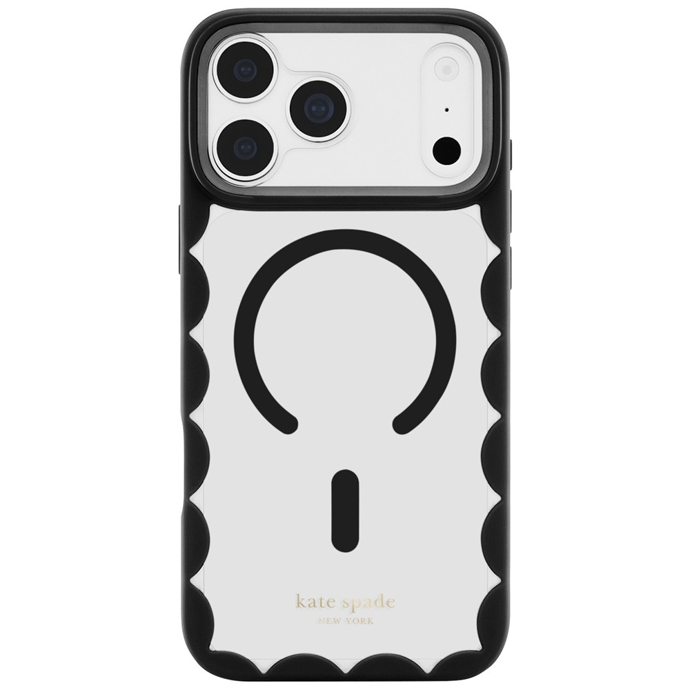 kate spade iPhone 18 Pro Scallop - Black w/ MagSafe