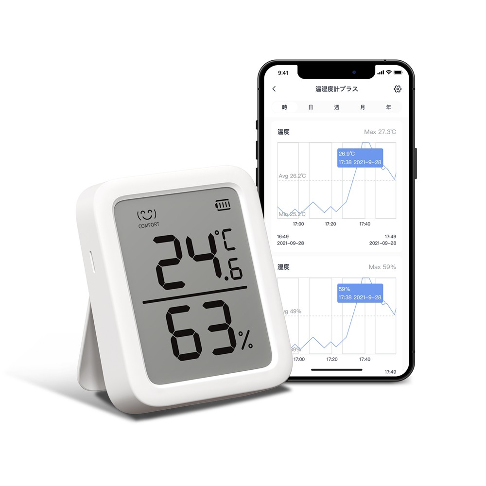 SwitchBot スイッチボット 温湿度計プラス デジタル おしゃれ 温度計