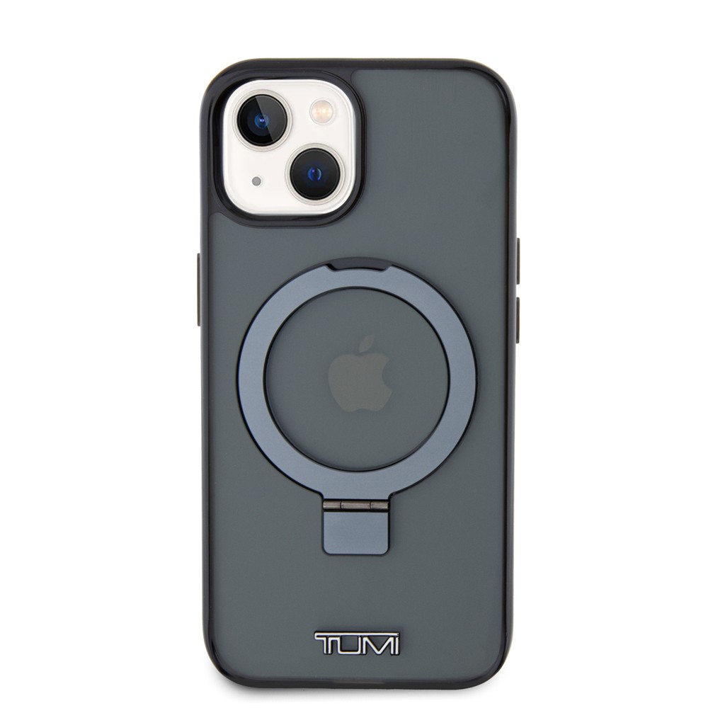 TUMI iPhone 15 HC PC/TPU METALLIC MAGSAFE WITH STAND- BLACK