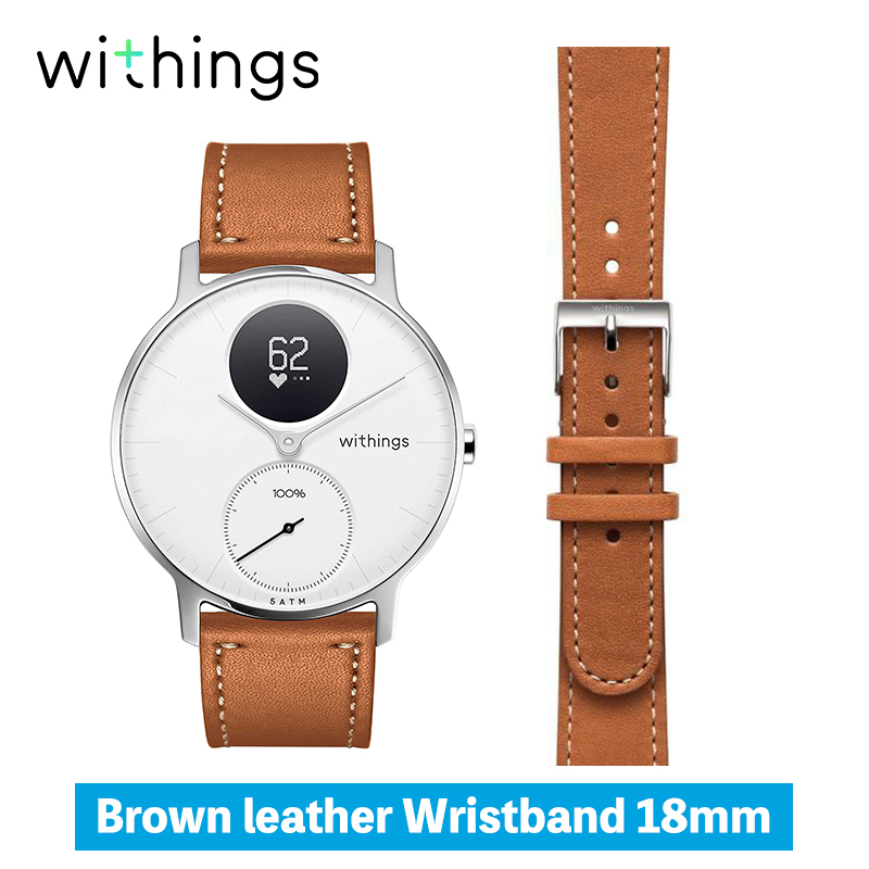 Withings Leather Wristband 18mm Brown レザーバンド スマートウォッチ用取り換えバンド