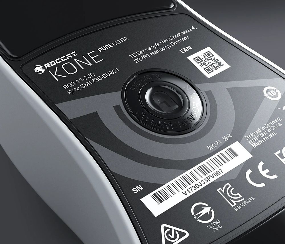ROCCAT ロキャット Kone Pure Ultra 超軽量エルゴノミクス ゲーミング マウス (光学式 Owl-Eye 16K RGB 超軽量  66g) ブラック (正規保証品) ROC-11-730 | SoftBank公式 iPhone/スマートフォンアクセサリーオンラインショップ