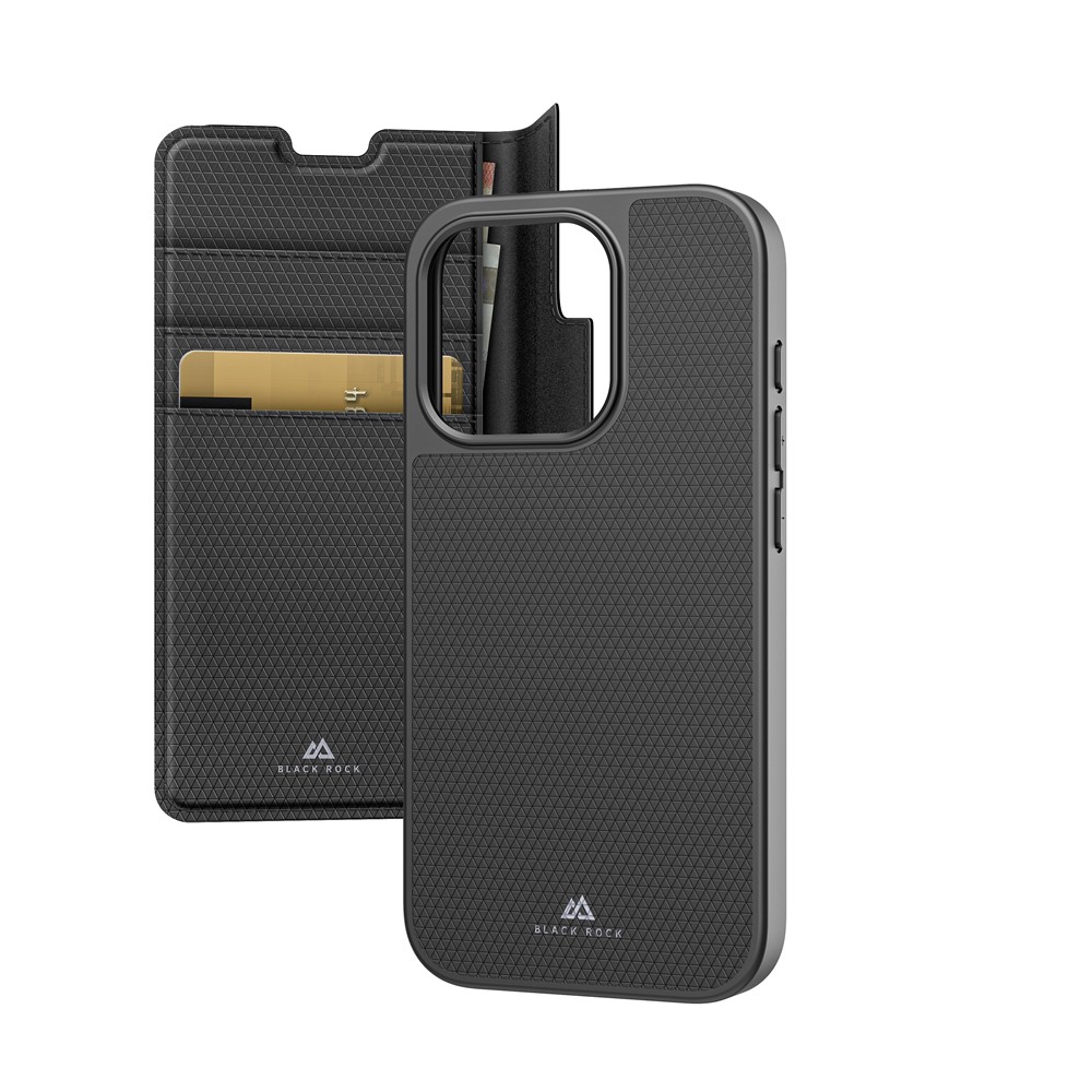 Black Rock ブラックロック iPhone 15 Pro 2-In-1 Wallet Black iPhoneケース スマホケース