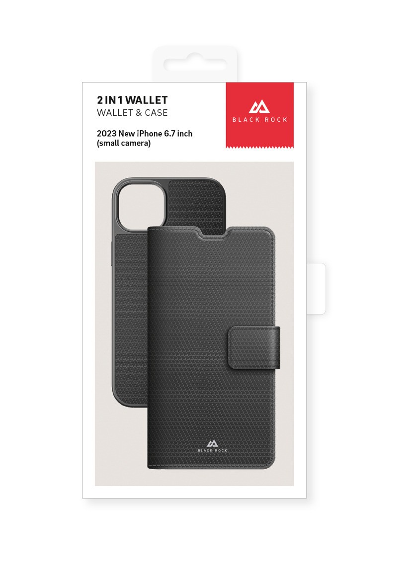 Black Rock ブラックロック iPhone 15 Plus 2-In-1 Wallet Black