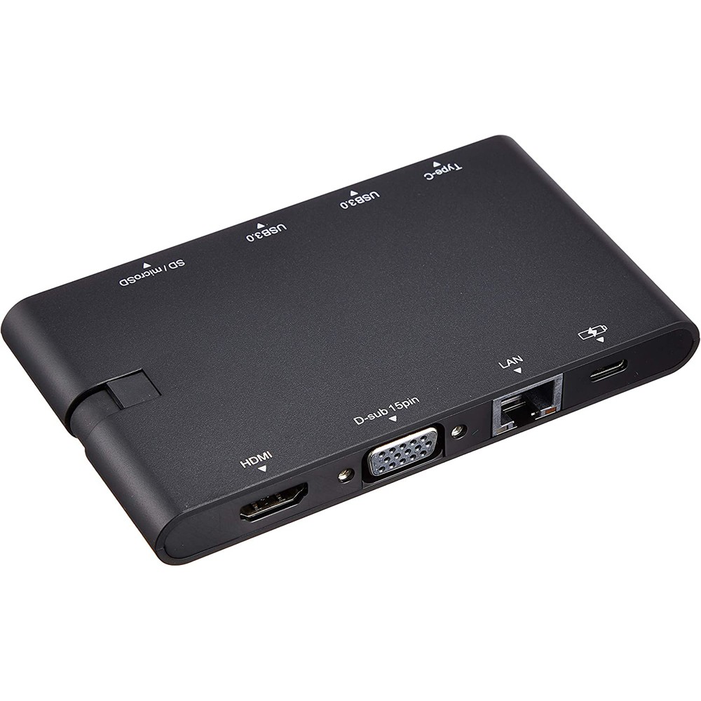 エレコム ELECOM Type-Cドッキングステーション/PD/USB/HDMI/Dsub/LAN/SD/ブラック