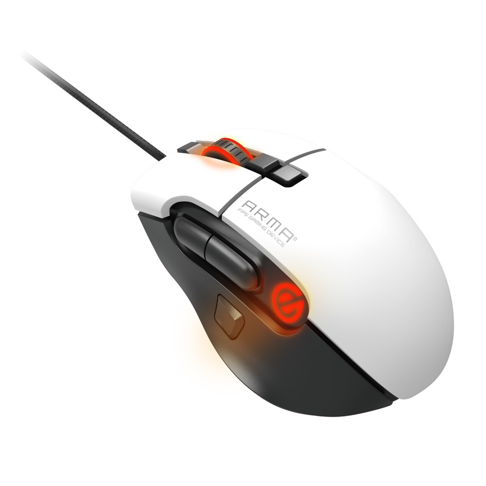 ゲーミングマウス 有線 USB 8ボタン 光学式 小型設計 FPS PS5 ホワイト