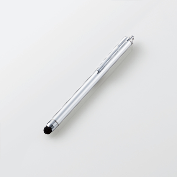 ELECOM タッチペン スタイラスペン 超感度 高密度ファイバーチップ スマートフォン タブレット クリップ付き シルバー | SoftBank公式  iPhone/スマートフォンアクセサリーオンラインショップ